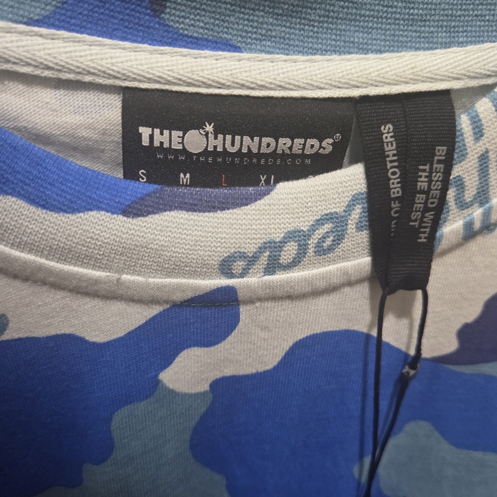 The Hundreds Blue and White Camo Tee